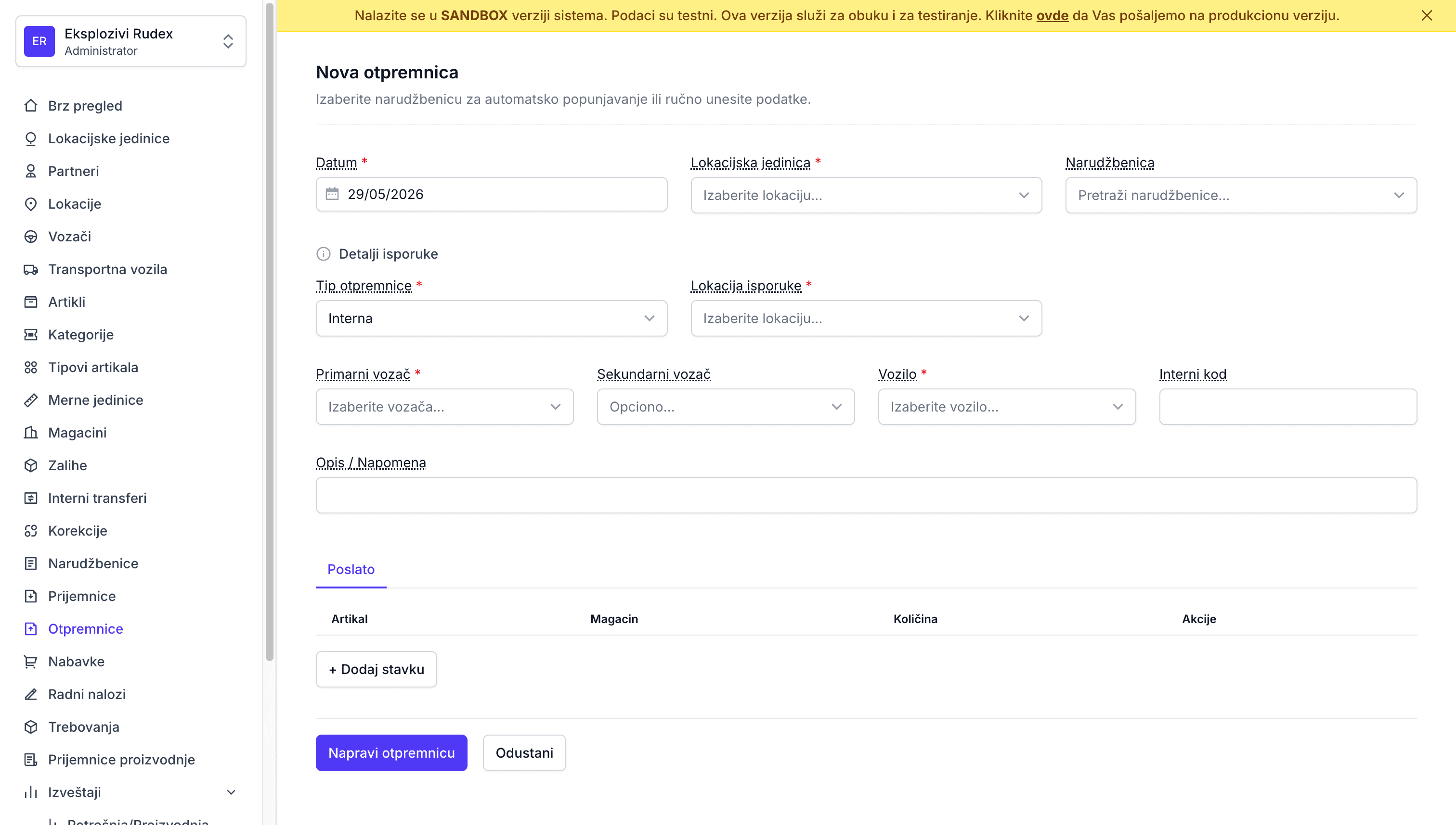 Operations system for an explosives manufacturer — 7/8