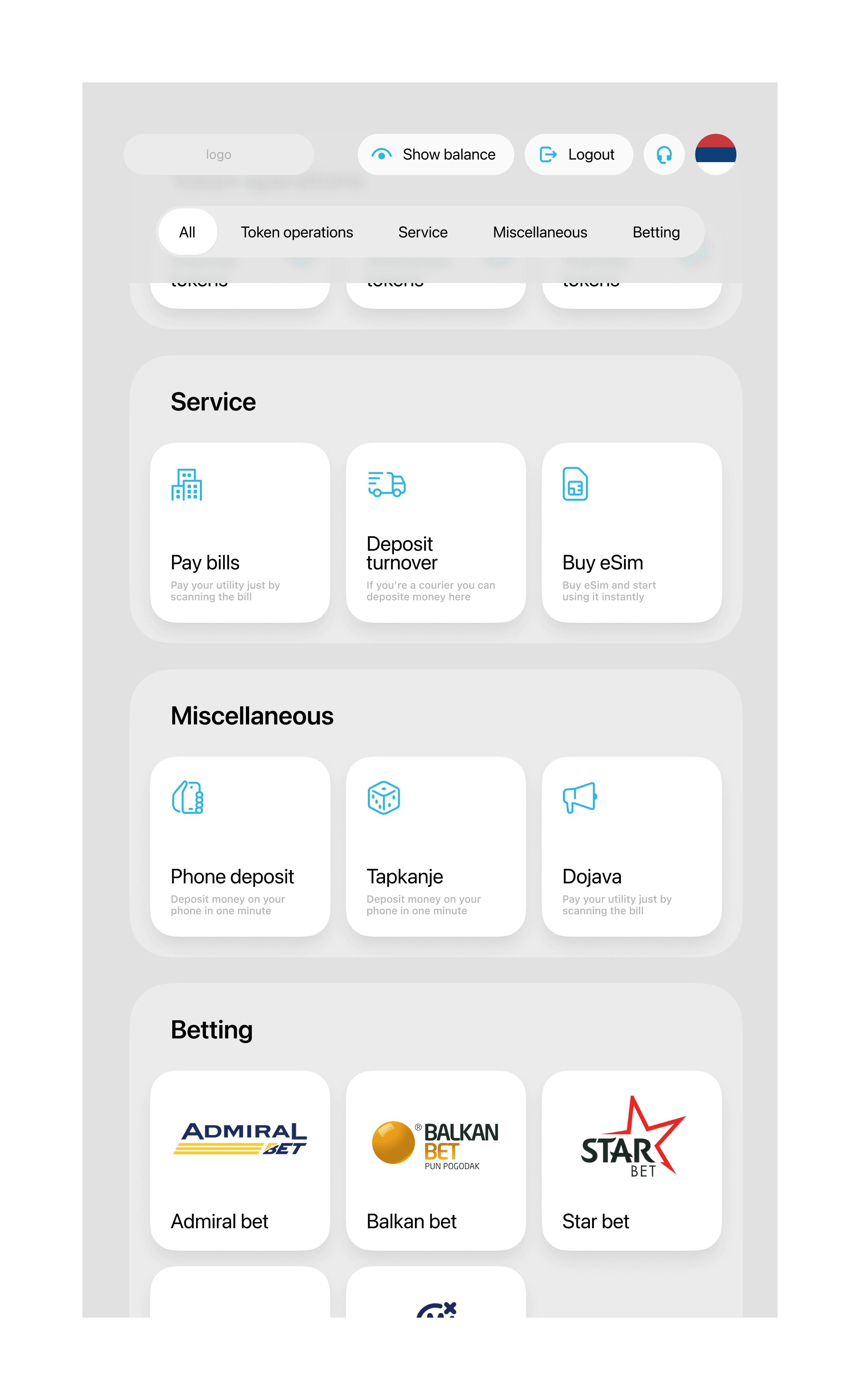 SelfService 24/7 — a concept for a self-service kiosk with a mobile app and a website