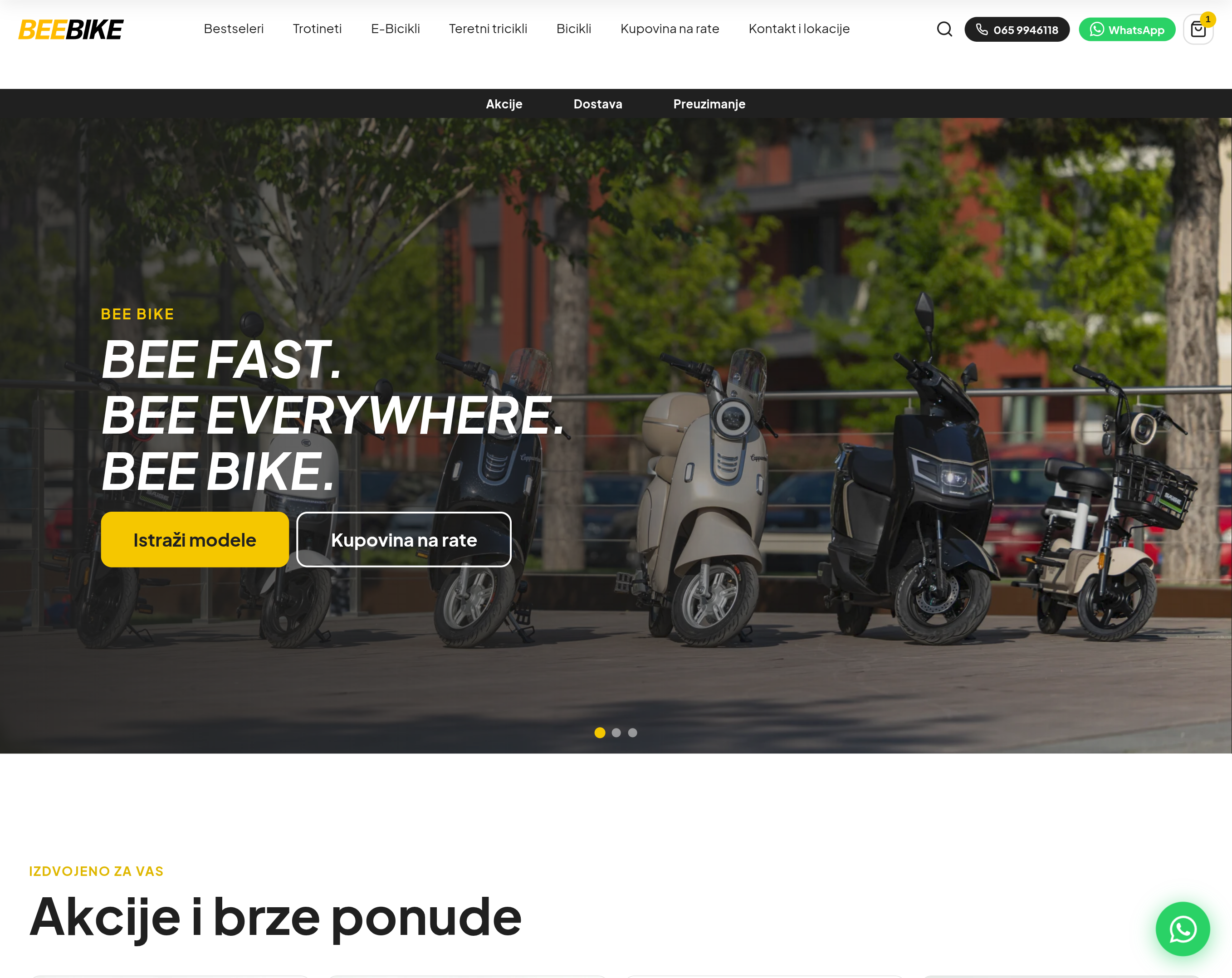 BeeBike online store — a Shopify store and automatic supplier sync