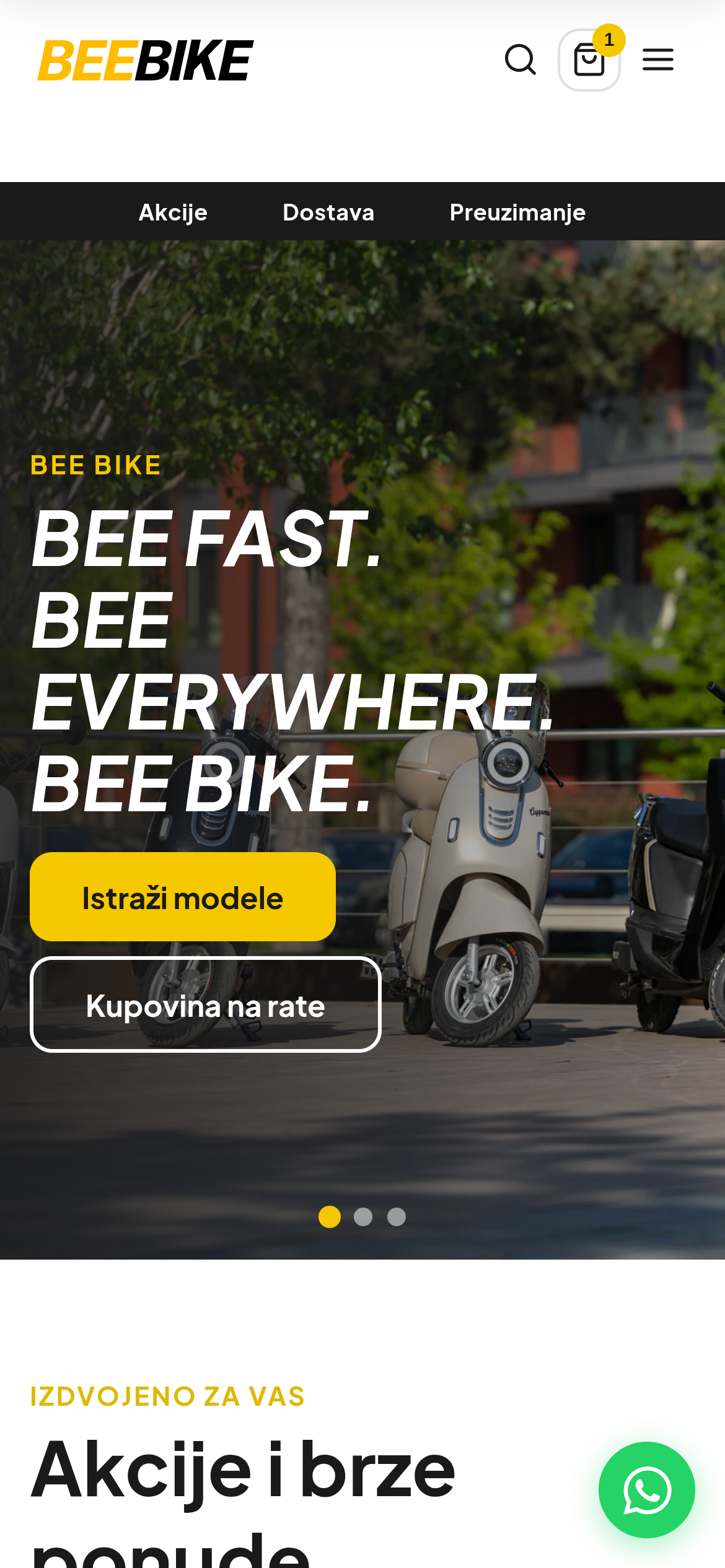 BeeBike online store — a Shopify store and automatic supplier sync