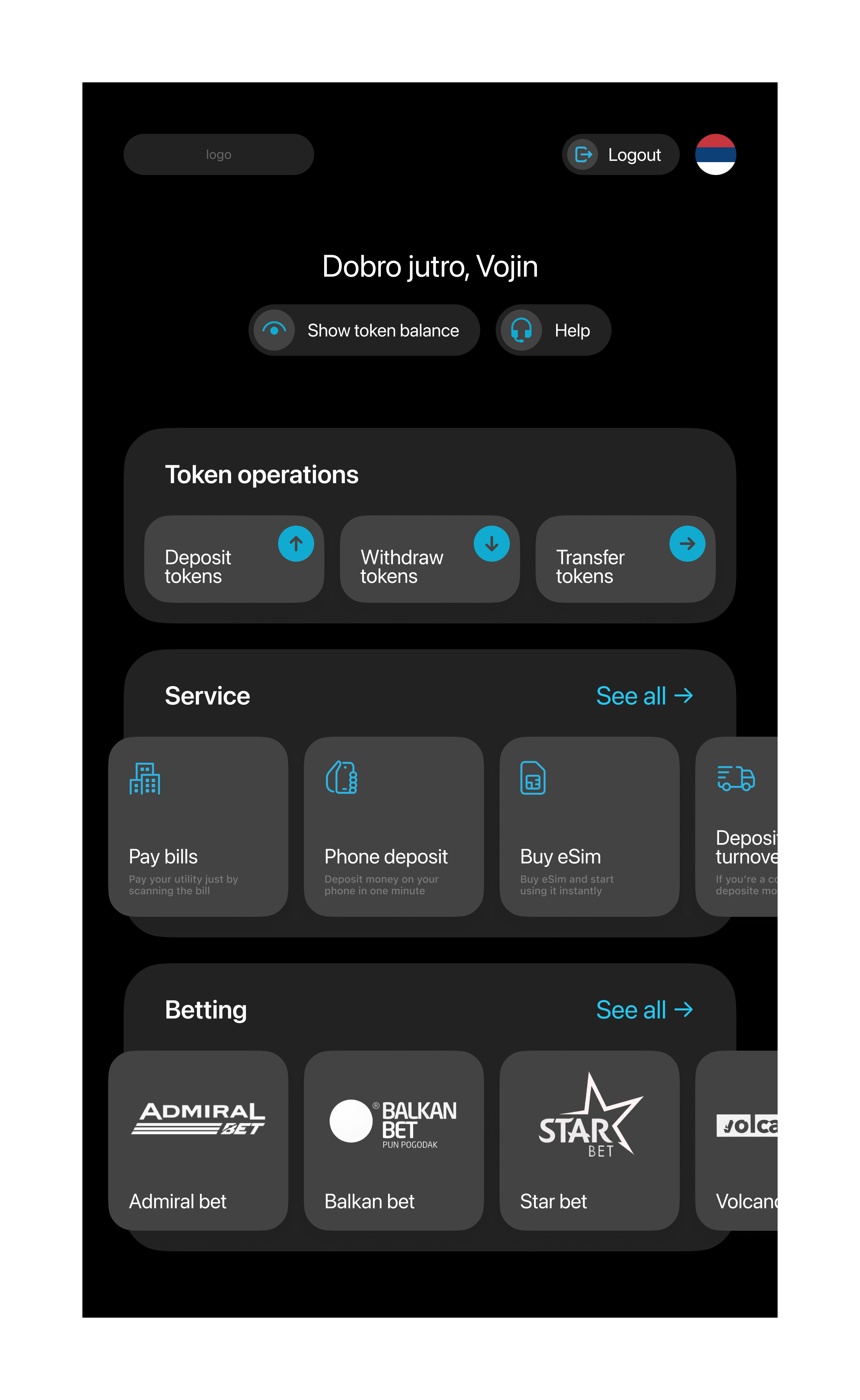 SelfService 24/7 — a concept for a self-service kiosk with a mobile app and a website