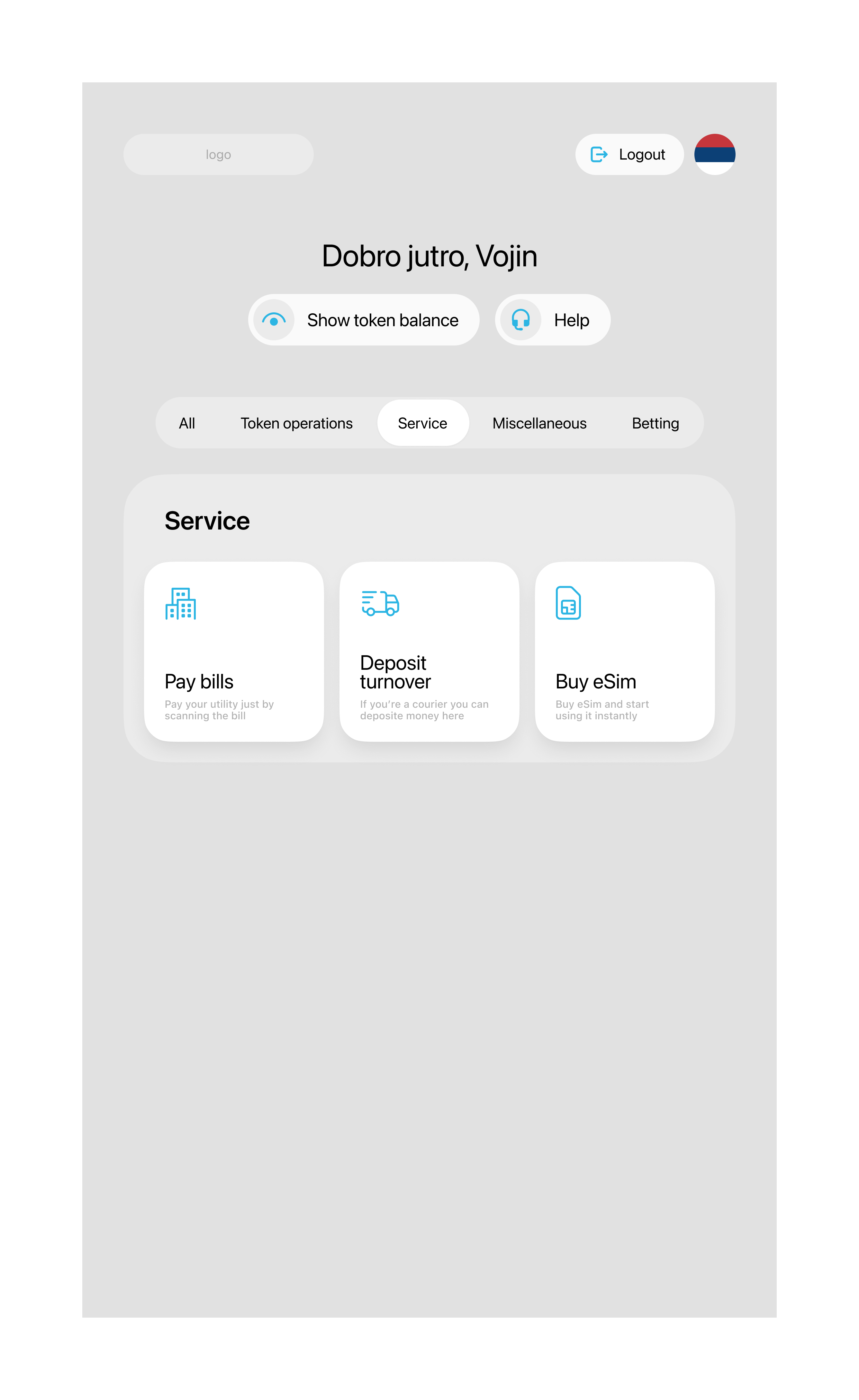 SelfService 24/7 — a concept for a self-service kiosk with a mobile app and a website