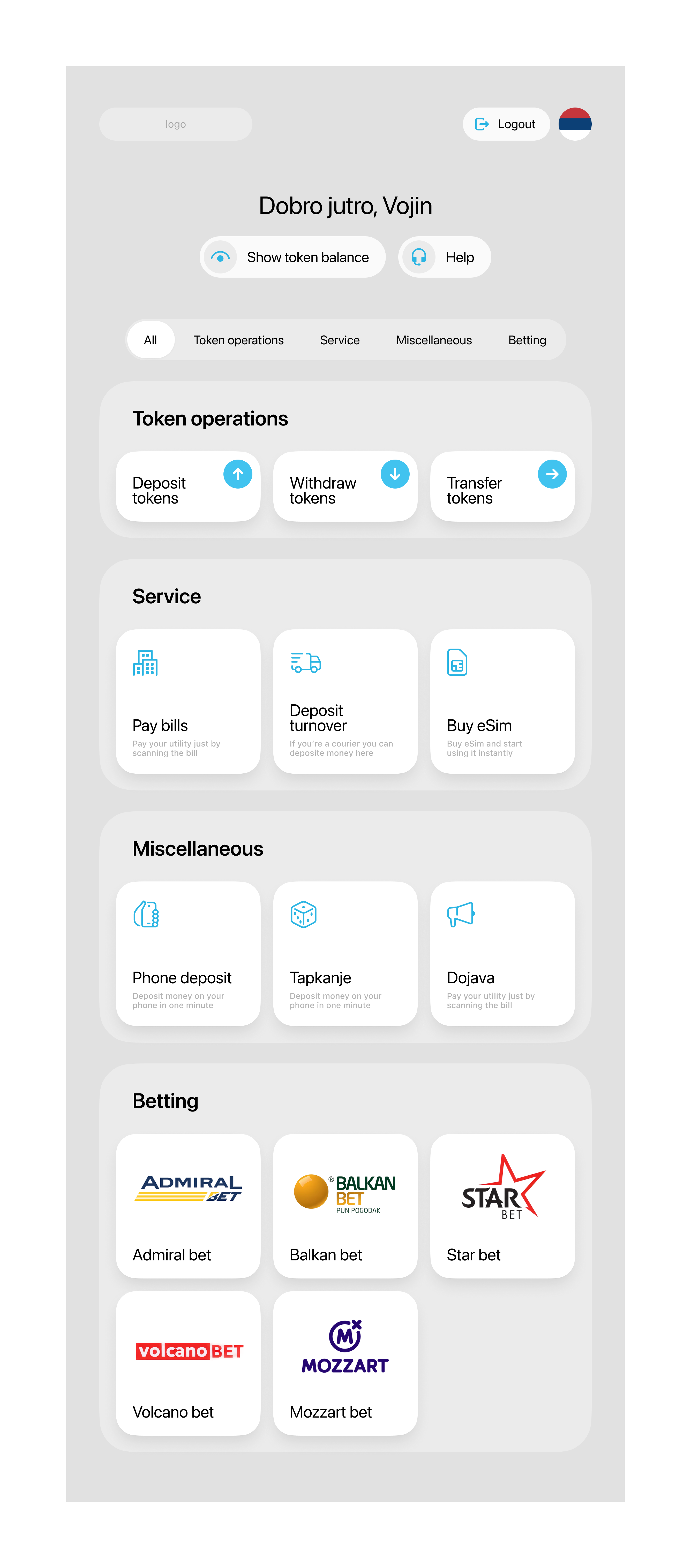 SelfService 24/7 — a concept for a self-service kiosk with a mobile app and a website