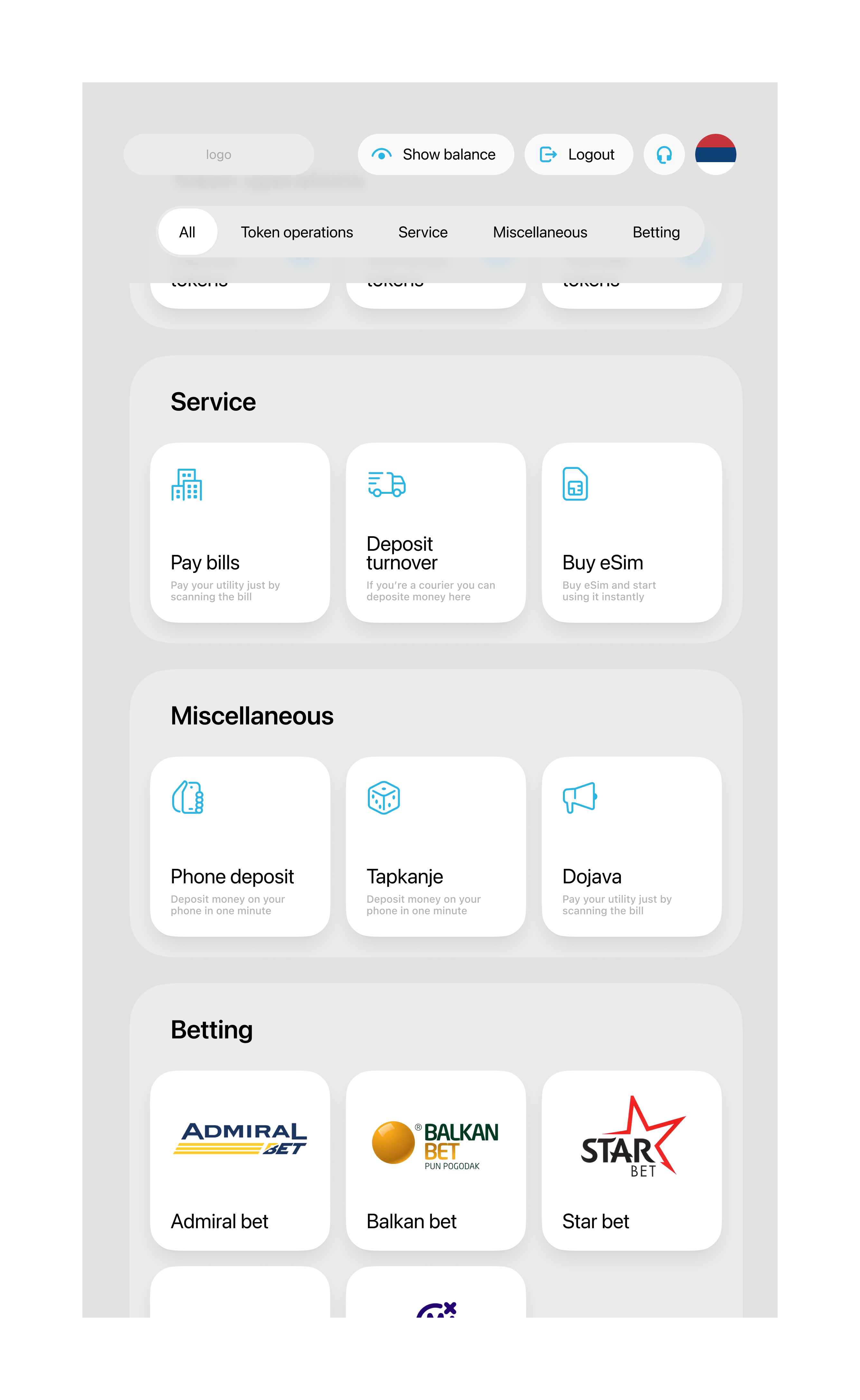 SelfService 24/7 — a concept for a self-service kiosk with a mobile app and a website