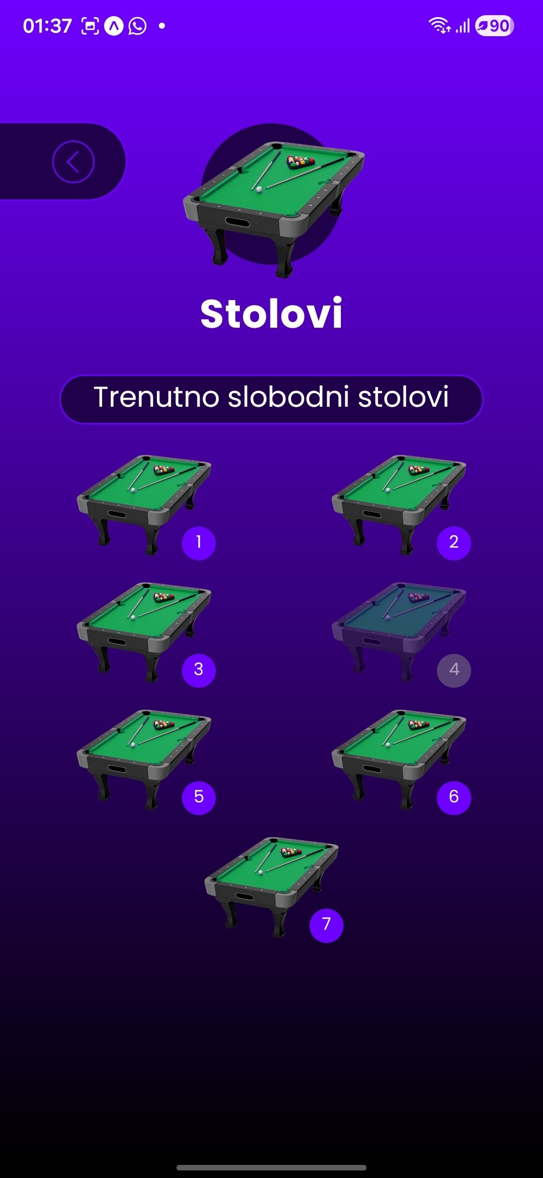 Rupa — a platform for a billiard club: reservations, tournaments, table-session billing, with a native app and a dashboard
