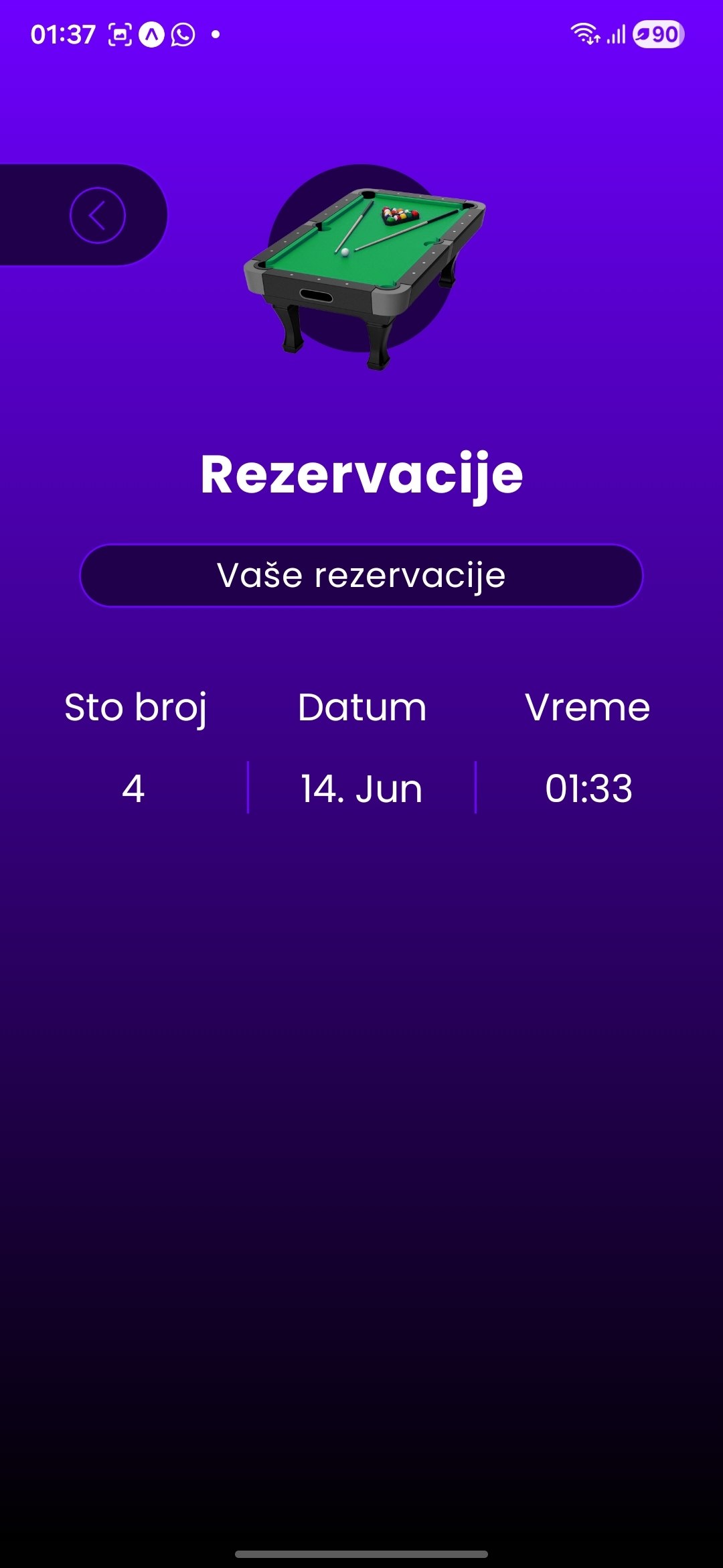 Rupa — a platform for a billiard club: reservations, tournaments, table-session billing, with a native app and a dashboard