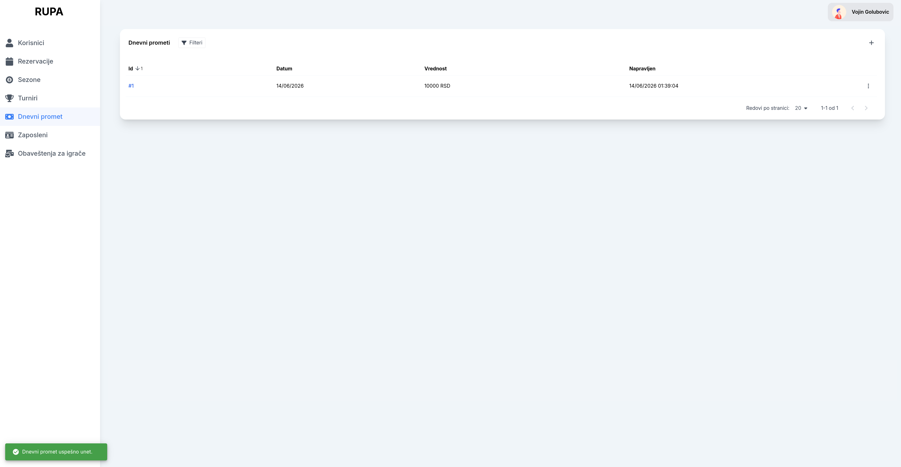 Rupa — a platform for a billiard club: reservations, tournaments, table-session billing, with a native app and a dashboard